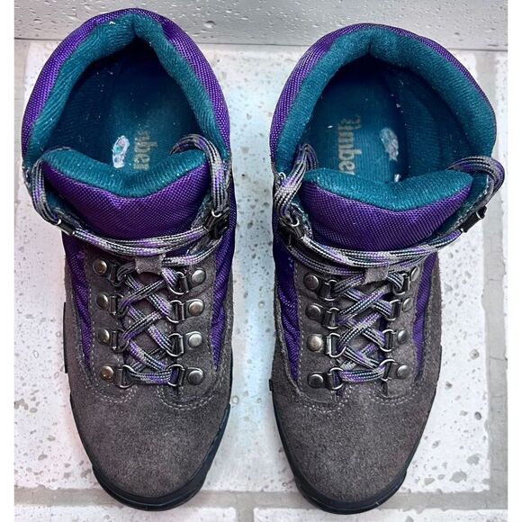 Timberland EUC Purple Brown Suede Hiking Desert Ankle Boots Size 7 main image 9